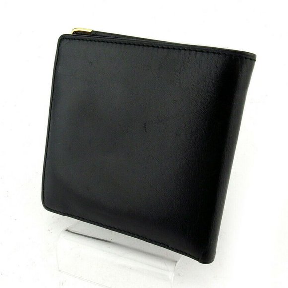 AUTH Dunhill Two Folded Wallet Logo Plate Leather - Picture 7 of 8